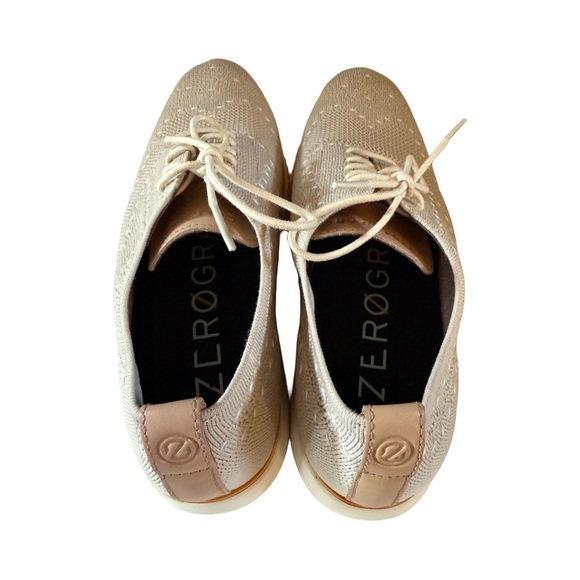 Cole Haan Knit Oxford Sneakers Size 10 Beige Lightweight comfort Dress Casual - Picture 8 of 11